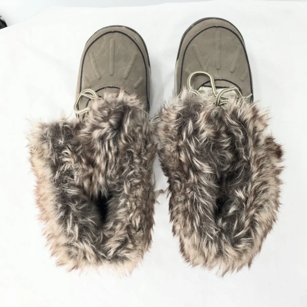 Bearpaw Women Boots Faux Fur Winter Waterproof Sheep Skin Lining Brown Sz 8 - Picture 7 of 16